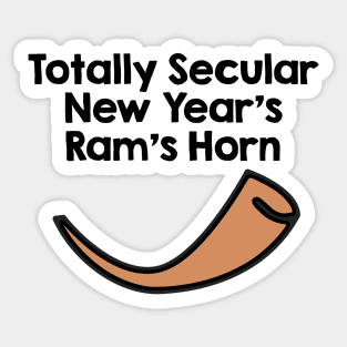 Totally Secular New Year's Ram's Horn Sticker